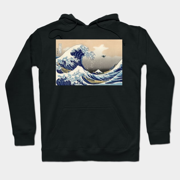 The Great Drone Wave Off Kanagawa Hoodie by Skysharkx